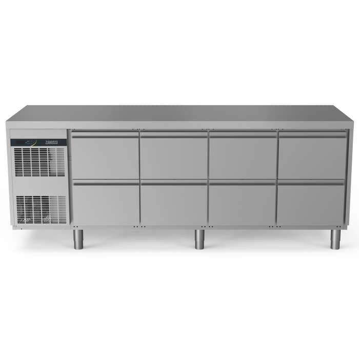 ZANUSSI NPT ACTIVE HP SERİSİ 8x1/2 ÇEKMECELİ ÜSTÜ DÜZ TEZGAH TİP BUZDOLABI resmi